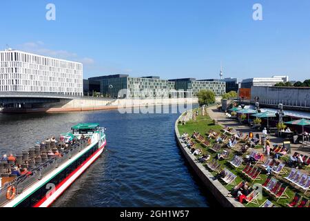 Bundespressestrand in Berlin Stockfoto