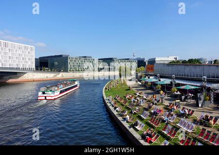 Bundespressestrand in Berlin Stockfoto