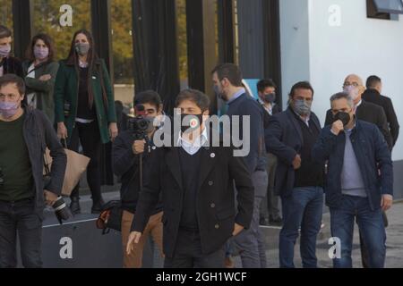 Argentinien. September 2021. Axel Kicilloof, Gouverneur der Provinz Buenos Aires, trifft bei der Wahlkampfveranstaltung ein. (Foto: Esteban Osorio/Pacific Press) Quelle: Pacific Press Media Production Corp./Alamy Live News Quelle: Pacific Press Media Production Corp./Alamy Live News Stockfoto