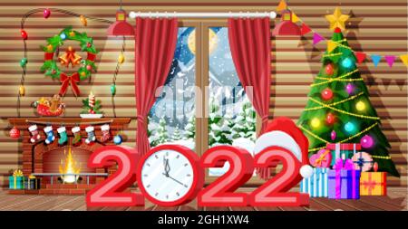 Weihnachten Grußkarte Hintergrund. Stock Vektor