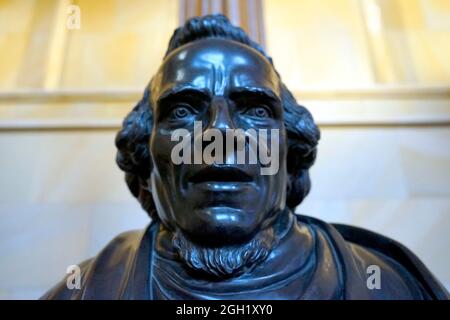 Impressionen: Moses Mendelssohn-Bueste, Friedrichwerdersche Kirche, Berlin-Mitte (nur für redaktionelle Verwendung. Keine Werbung. Referenzdatenbank Stockfoto