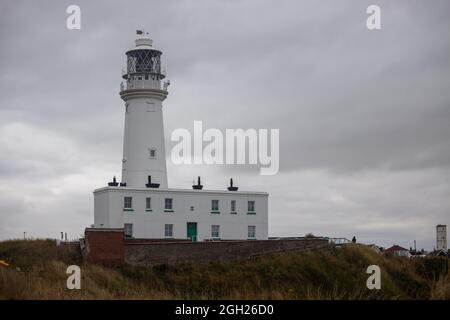 New Flamborough Lighthouse Flamborough Head, Yorkshire, Großbritannien Stockfoto