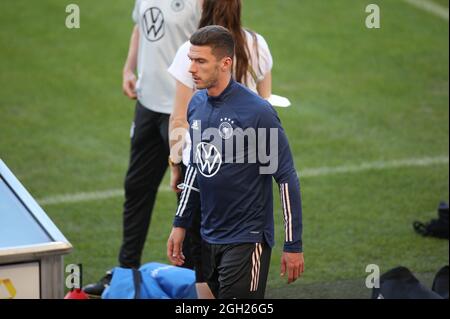 Stuttgart, Deutschland. September 2021. Fußball: Nationalmannschaft, Abschlusstraining vor der WM-Qualifikation gegen Armenien. Deutschlands Robin Gosens. Quelle: Tom Weller/dpa/Alamy Live News Stockfoto