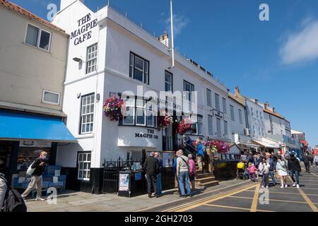 The Magpie Cafe, Whitby, North Yorkshire, Großbritannien Stockfoto