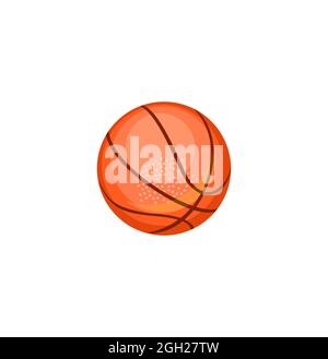 Basketballball. Sportausrüstung für Sportler. Isoliert auf weißem Hintergrund. Symbol, Symbol. Vektor Mit Farbenfrohen Illustrationen. Stock Vektor