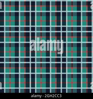 Bunte Tartan Scottish nahtlose Muster vor allem in blau und türkis, Textur für Tartan, Karo, Tischdecken, Kleidung, Bettwäsche, Decken und andere t Stock Vektor