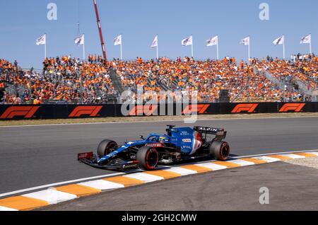 Zandvoort, Niederlande. September 2021. # 14 Fernando Alonso (ESP, Alpine F1 Team), F1 Grand Prix der Niederlande auf dem Circuit Zandvoort am 4. September 2021 in Zandvoort, Niederlande. (Foto von HOCH ZWEI) Quelle: dpa/Alamy Live News Stockfoto