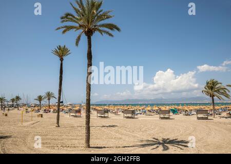 4. September 2021, S'Arenal, Mallorca, Spanien: Am Tag in Arenal an der Playa de Palma auf Mallorca. (Bild: © John-Patrick Morarescu/ZUMA Press Wire) Stockfoto