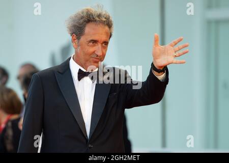 Regisseur Paolo Sorrentino besucht den roten Teppich des Films „die Hand Gottes“ während der 78. Internationalen Filmfestspiele von Venedig am 02. September 20 Stockfoto
