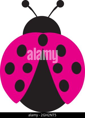 vektor-Illustration eines rosa Marienkäfer. Stock Vektor