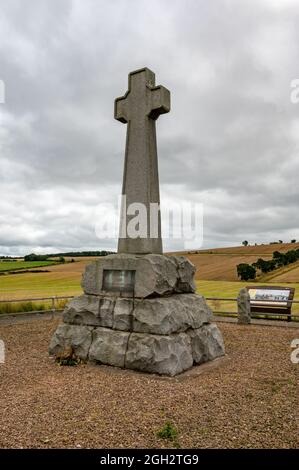 Schlacht von Flodden Gedenkkreuz Stockfoto