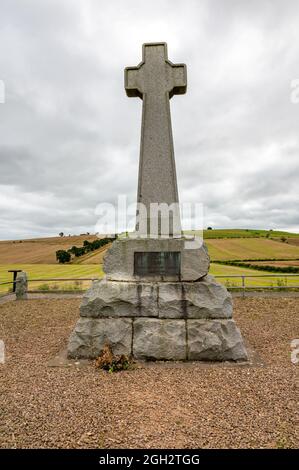 Schlacht von Flodden Gedenkkreuz Stockfoto