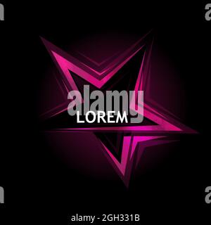 Das Logo ist ein violetter Stern. Vektorgrafik Stock Vektor