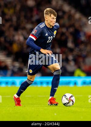 Glasgow, Schottland, Großbritannien. . September 2021. 4. September 2021; Hampden Park, Glasgow, Schottland: FIFA Fußball-Weltmeisterschaft 2022, Schottland gegen Moldawien: Nathan Patterson aus Schottland Credit: Action Plus Sports Images/Alamy Live News Stockfoto