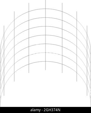 Verzerrte abstrakte geometrische Formelemente. Verformung, Verzerrungsverzug, Tweak-Effekt auf kariert, Gitter, Netzoberfläche – Darstellung von Materialvektoren, Stock Vektor