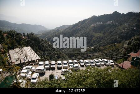 Eine allgemeine Ansicht von Indiens einer der berühmten Hill Station 'Mussoorie' in der Nähe von Dehradun, die sich in Uttarakhand, Indien, befindet. Stockfoto