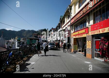 Eine allgemeine Ansicht von Indiens einer der berühmten Hill Station 'Mussoorie' in der Nähe von Dehradun, die sich in Uttarakhand, Indien, befindet. Stockfoto