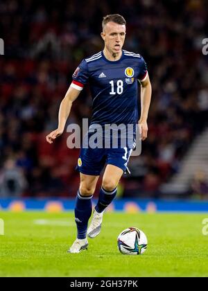Glasgow, Schottland, Großbritannien. . September 2021. 4. September 2021; Hampden Park, Glasgow, Schottland: FIFA Fußball-Weltmeisterschaft 2022, Schottland gegen Moldawien: David Turnbull aus Schottland Credit: Action Plus Sports Images/Alamy Live News Stockfoto