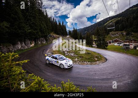 50 BECT Fabrice, MICHAL Arnaud, Team FJ, Alpine A110, Aktion während der Rallye du Mont-Blanc Morzine 2021, 4. Runde des Championnat de France des Rallye 2021, vom 2. Bis 4. September in Morzine, Frankreich - Foto Bastien Roux / DPPI Stockfoto