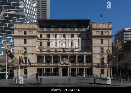 Sydney, Australien. Mittwoch, 4. September 2021. Das Zollamt sieht sehr verlassen aus, da die Covid-19-Fälle täglich zunehmen. Stockfoto