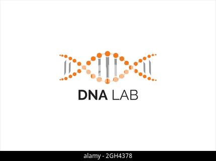 Designvorlage für DNA-LAB-Logo. Stock Vektor