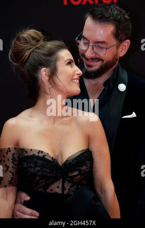 Sydney, Australien, 4. Dezember 2019. Ada Nicodemou und Adam Rigby kommen zu den AACTA Awards 2019, die Foxtel am 04. Dezember 2019 im The Star in Sydney, Australien, verliehen hat. Kredit: Geschwindigkeit Medien/Alamy Live Nachrichten Stockfoto