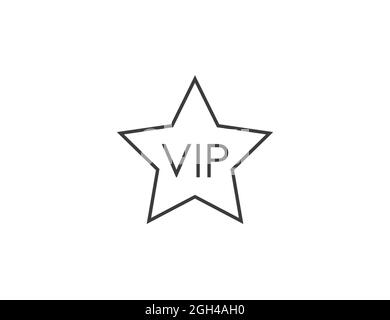 Premium, STAR, vip-Symbol. Vektorgrafik. Flaches Design. Stock Vektor