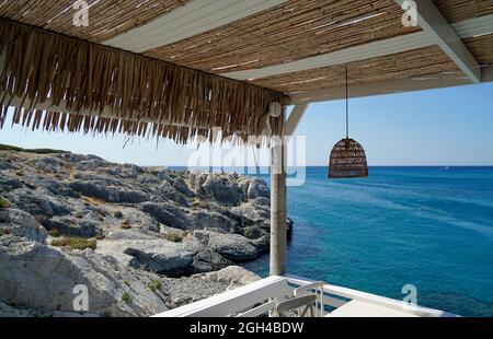 ViewPoint Restaurant am strand von kolymbia auf der insel rhodos Stockfoto