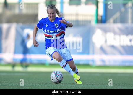 Riccardo Garrone Stadium, Bogliasco (GE), Italien, 04. September 2021, Anna Auvinen (Sampdoria) während der UC Sampdoria gegen AC Mailand - Italienischer Fußball Ser Stockfoto