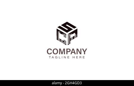 SCP-Logo mit Buchstaben, Logo mit drei Buchstaben, sechseckige Vektorsymbole mit Buchstabe S C P Stock Vektor