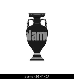 Vektorsymbol für die Fußball-europameisterschaft 2020. Silhouette einer Tasse 2021. Stock Vektor