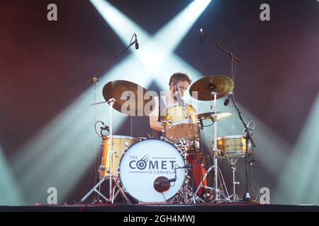 Dorset, Großbritannien. September 2021. Der Comet tritt am Ende des Road Festivals 2021 in den Larmer Tree Gardens in Dorset auf. Foto: Richard Gray/Alamy Stockfoto