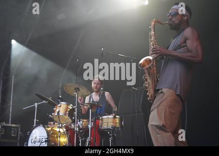 Dorset, Großbritannien. September 2021. Der Comet tritt am Ende des Road Festivals 2021 in den Larmer Tree Gardens in Dorset auf. Foto: Richard Gray/Alamy Stockfoto