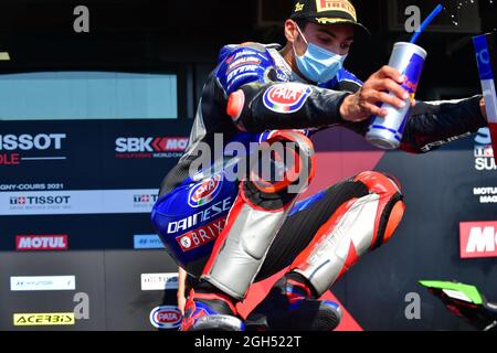 Magny-Cours Circuit, Magny-Cours, Frankreich, 04. September 2021, nr. 54 Toprak Razgatlioglu (Sprung) während der Motul French Round - FIM Superbike World CHAMP Stockfoto