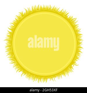 Gelber Rahmen mit Gras Stock Vektor