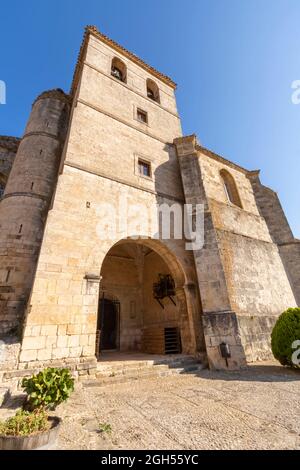 Kirche von Santiago in Pancorbo Dorf in der Provinz Burgos, Spanien. Stockfoto