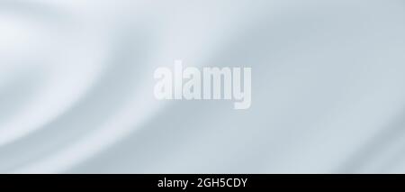 Cyan Stoff Textur Hintergrund mit weicher Welle. Abstrakte blaue Knitterfalten. Hintergrund des Wellenmusters. 3D-Rendering-Illustration. Stockfoto