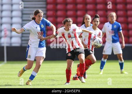 SUNDERLAND, GROSSBRITANNIEN. 5. SEPTEMBER Abbey Joice of Sunderland in Aktion während des FA Women's Championship Matches zwischen Sunderland und Blackburn Rovers am Sonntag, 5. September 2021 im Stadium of Light, Sunderland. (Kredit: Will Matthews | MI News) Kredit: MI News & Sport /Alamy Live News Stockfoto