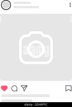 Kiew, Ukraine - 1. August 2021: Instagram Post Feed Mockup template. Interface Fotorahmen als Instagram. Stock Vektor