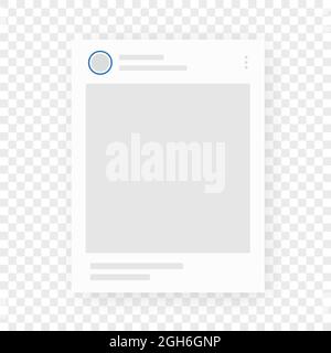 Kiew, Ukraine - 1. August 2021: Interface Fotorahmen als Facebook. Facebook-Profilvorlage für das soziale Netzwerk. Design der Webseitenoberfläche Stock Vektor