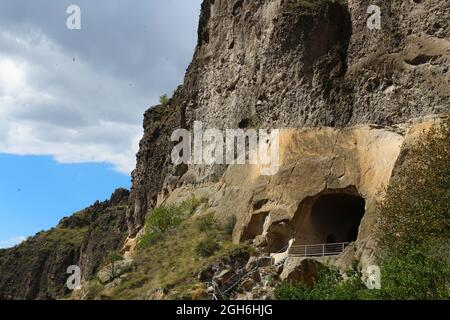 Höhle von Vardzia Höhlenkloster in Georgien Stockfoto
