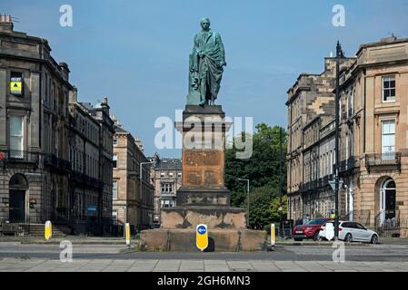 Statue von Robert Dundas, 2. Viscount Melville, Sohn von Henry Dundas in Melville Crescent, Edinburgh, Schottland, Großbritannien. Stockfoto