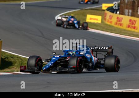 Zandvoort, Niederlande. September 2021. # 14 Fernando Alonso (ESP, Alpine F1 Team), F1 Grand Prix der Niederlande auf dem Circuit Zandvoort am 5. September 2021 in Zandvoort, Niederlande. (Foto von HOCH ZWEI) Quelle: dpa/Alamy Live News Stockfoto