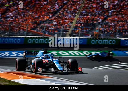 Zandvoort, Niederlande. September 2021. # 14 Fernando Alonso (ESP, Alpine F1 Team), F1 Grand Prix der Niederlande auf dem Circuit Zandvoort am 5. September 2021 in Zandvoort, Niederlande. (Foto von HOCH ZWEI) Quelle: dpa/Alamy Live News Stockfoto