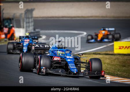 Zandvoort, Niederlande. September 2021. # 14 Fernando Alonso (ESP, Alpine F1 Team), F1 Grand Prix der Niederlande auf dem Circuit Zandvoort am 5. September 2021 in Zandvoort, Niederlande. (Foto von HOCH ZWEI) Quelle: dpa/Alamy Live News Stockfoto