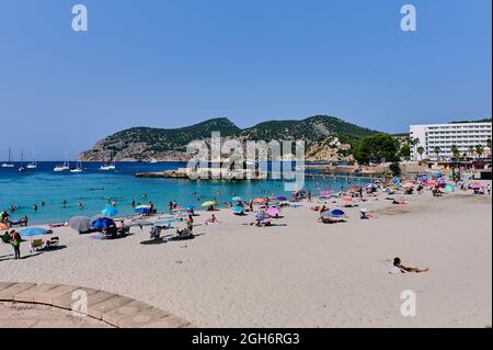 Strand von Camp de Mar, Mallorca Stockfoto