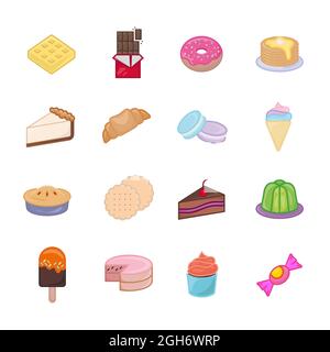 Eis Icon Set. Piktogramm für Web. Linienhub. Isoliert auf weißem Hintergrund. Vektor eps10 Stockfoto