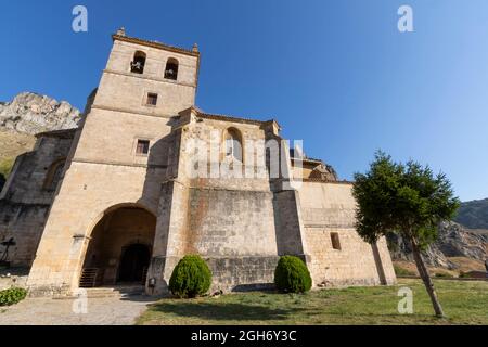 Kirche von Santiago in Pancorbo Dorf in der Provinz Burgos, Spanien. Stockfoto