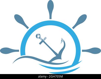 Anker Symbol Logo Design Vorlage Vektor Illustration Stock Vektor