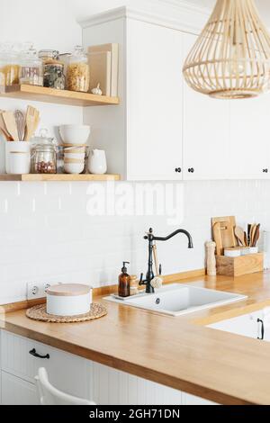 Umweltfreundliche Küche, Zero Waste Home Konzept Stockfoto